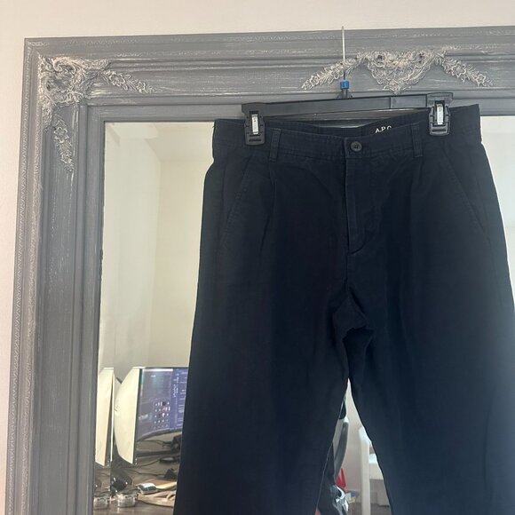 Men's A.P.C. CHINO‎ PANTS CLASSIQUE DARK-NAVY 100% COTTON COZBA Size S 32 Waist - Picture 3 of 7
